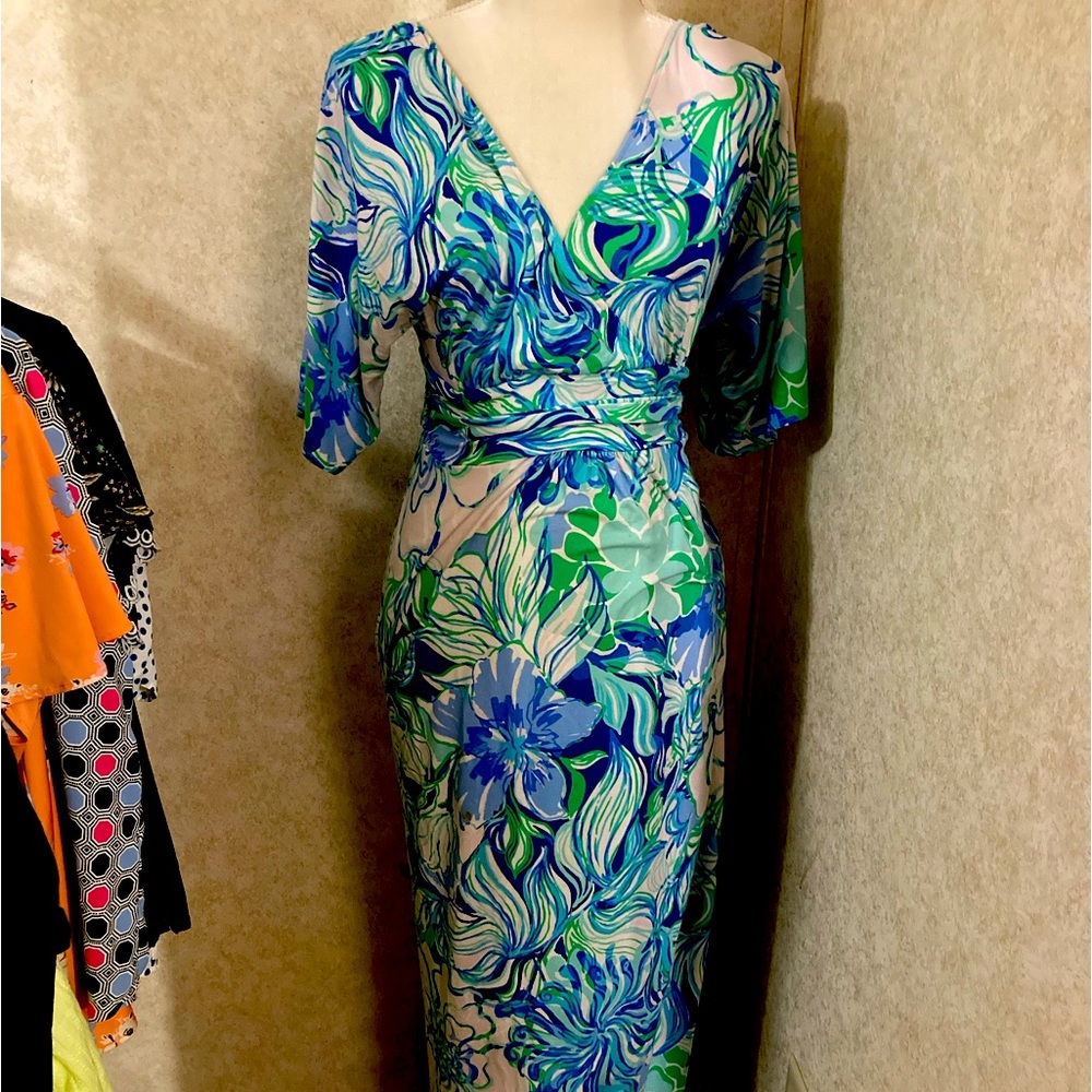 - Lilly Pulitzer Parigi Maxi Dress Party Thyme Size M